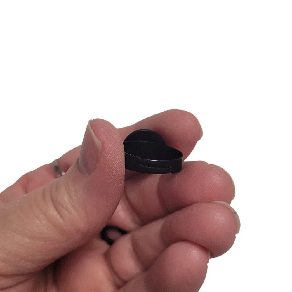 Stylish Black Sunflower Ring Handmade NWT